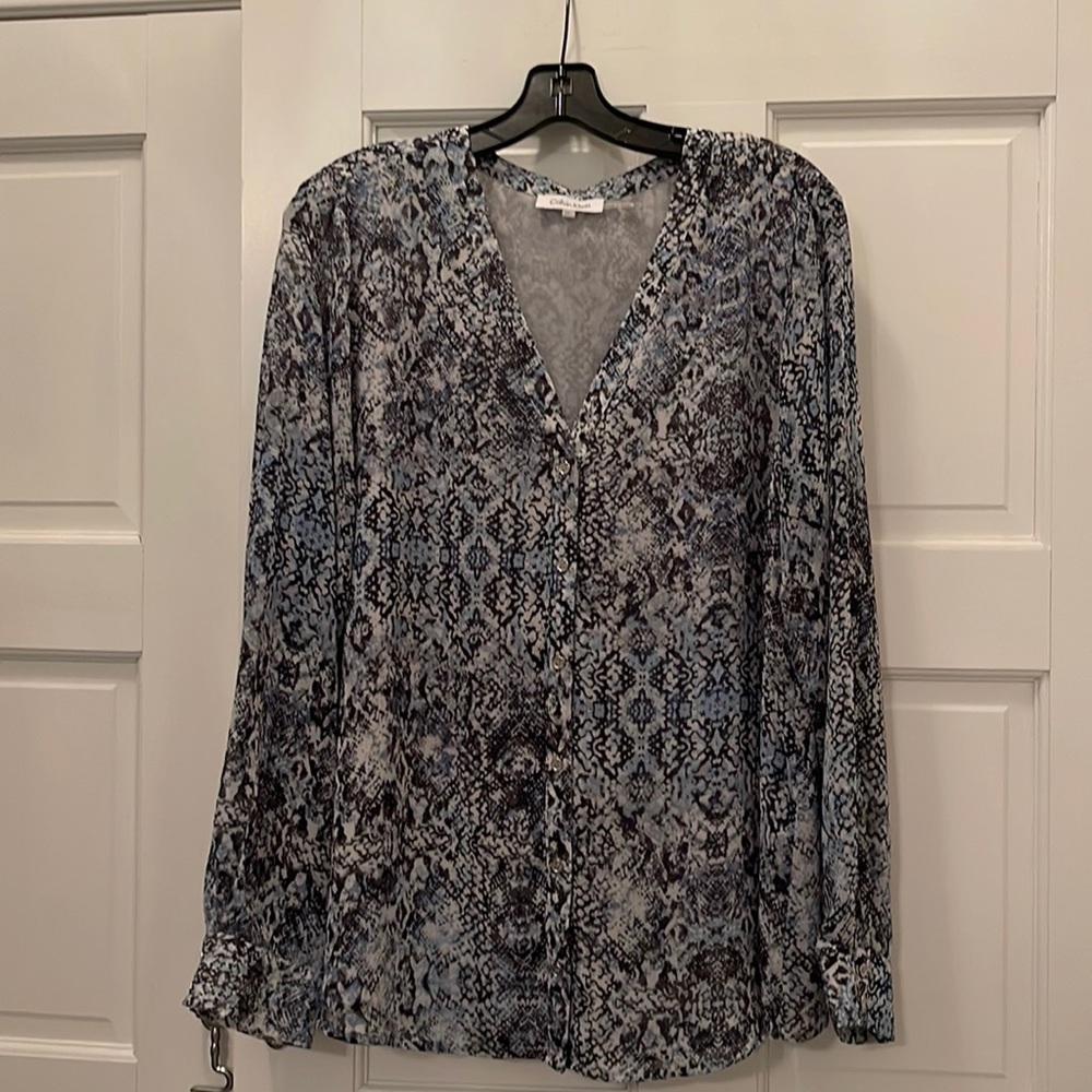 Women’s Calvin Klein blouse with neck tie
